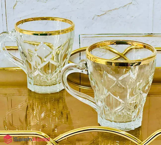 فروش عمده لیوان چای شیشه ای مدل دومو