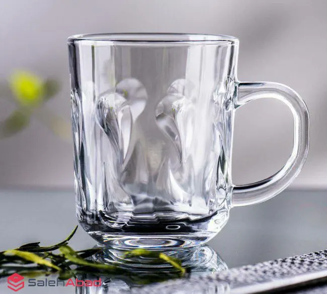 فروش عمده لیوان شیشه ای دسته دار ایلیا