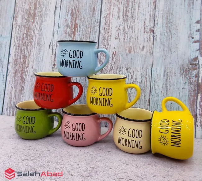 فروش عمده ماگ رجینال رنگی گود مورنینگ