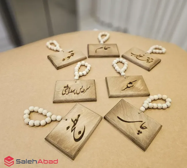 فروش عمده آویز نشانگر چوبی مهره دار
