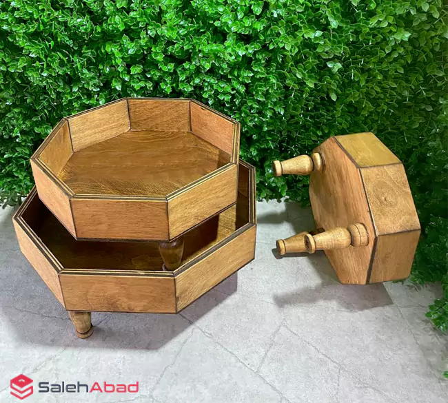 فروش عمده رایزر چوبی پایه دار 8 ضلعی
