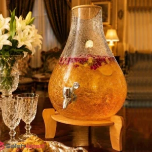 فروش عمده کلمن شربت شیشه آبگز مدل گلابی