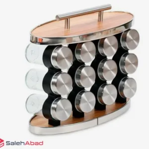 فروش عمده ست جا ادویه درب استیل استند دار