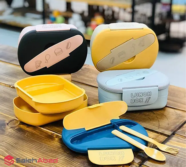 فروش عمده ظرف غذا مستطیل 2 خانه Lunch box