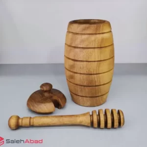 فروش عمده ظرف عسل خوری چوبی قاشق دار