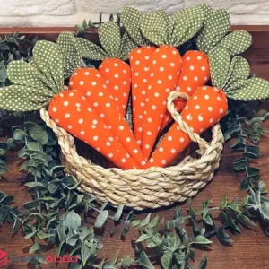 فروش عمده دکوری هویج پارچه ای خالدار