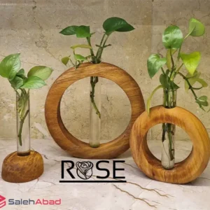 فروش عمده گلدان چوبی لوله ای 3 تایی