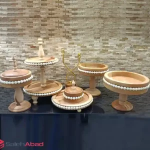 فروش عمده سرویس پذیرایی مهره دار چوبی