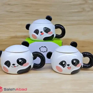 فروش عمده ماگ گرد درب دار طرح پاندا