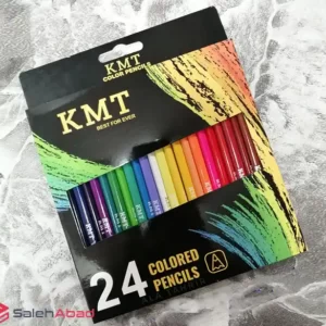 فروش عمده مداد رنگی 24 رنگ مقوایی KMT