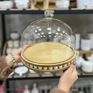 فروش عمده ظرف کیک خوری درب شیشه ‌ای