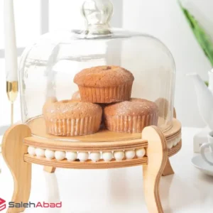 فروش عمده ظرف کاپ کیک خوری پایه چوبی