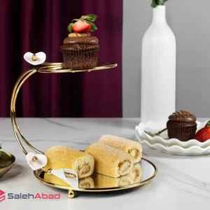فروش عمده استند سرو دو طبقه آینه ای