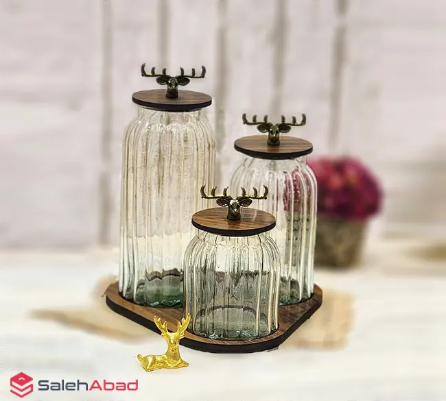 فروش عمده ست پاسماوری در چوبی طرح گوزن