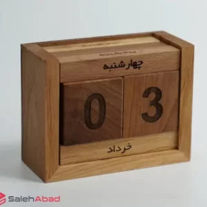 فروش عمده تقویم چوبی رومیزی مدل مکعبی