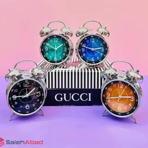 فروش عمده ساعت رومیزی استیل آرام گرد
