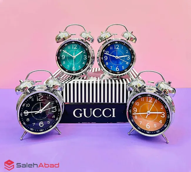 فروش عمده ساعت رومیزی استیل آرام گرد