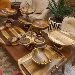 فروش عمده سرویس پذیرایی چوبی طرح گنجشک