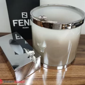 فروش عمده ست سطل و جا دستمال کاغذی گلدار