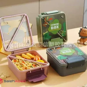 فروش عمده ظرف غذا دو خانه پلاستیکی