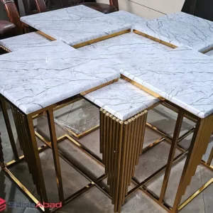 فروش عمده میز عسلی و جلو مبلی فلزی مدل آبشاری