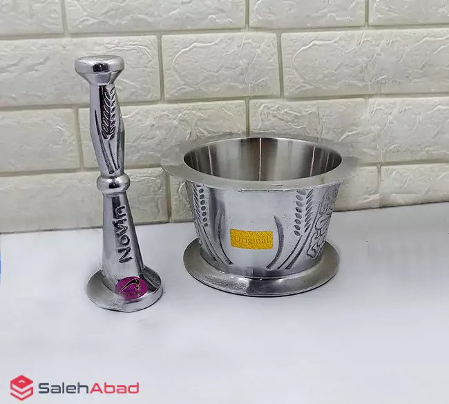 فروش عمده هاون آلومینیومی طرح گل گندم