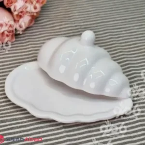 فروش عمده ظرف کره پنیر سرامیکی حلزونی