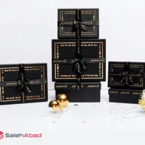 فروش عمده جعبه کادو طلاکوب پاپیون دار