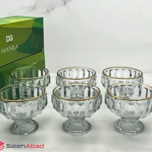 فروش عمده بستنی خوری شیشه ای لب طلا