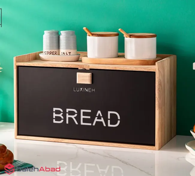 فروش عمده باکس نان چوبی درب فلزی