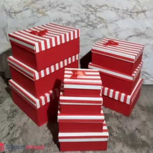 فروش عمده جعبه کادو درب راه راه 10 سایز