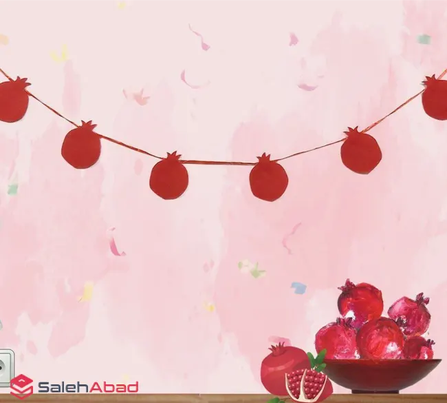 فروش عمده ریسه نمدی انار شب یلدا
