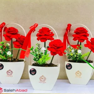 فروش عمده باکس گل رز مصنوعی 2 گل