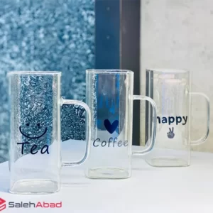 فروش عمده ماگ پیرکس مکعبی بلند تکست
