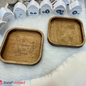 فروش عمده بشقاب چوبی مربع