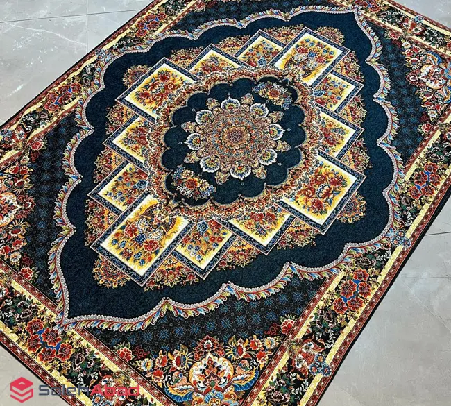 فروش عمده روفرشی طرح فرش مخمل شانل