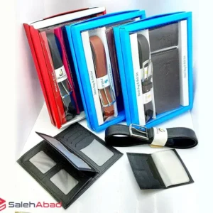 فروش عمده پک هدیه کیف و کمربند مردانه