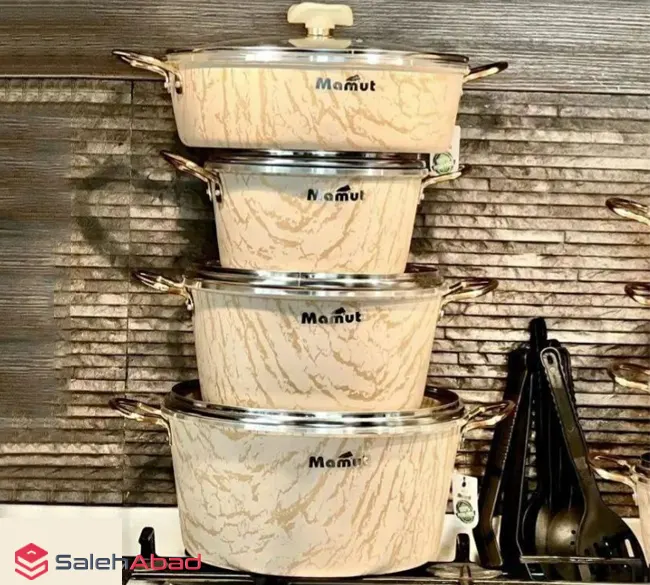 فروش عمده سرویس قابلمه 9 پارچه ماربل MAMUT