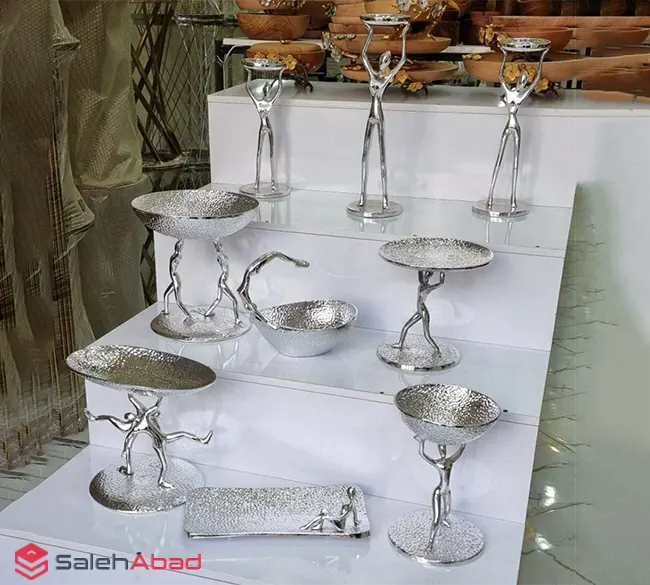 فروش عمده ست ظروف پذیرایی چکشی بالرین
