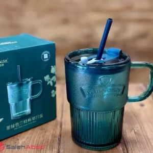 فروش عمده لیوان اسموتی شیشه ای درب دار