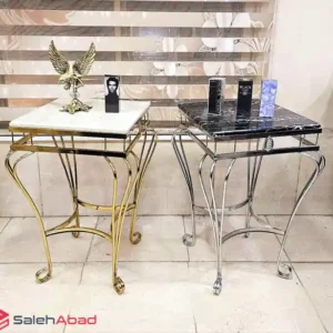 فروش عمده میز کنار سالنی فرفورژه مربع