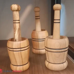 فروش عمده هاون زعفران ساب بزرگ چوبی