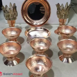 فروش عمده ظرف هفت سین مسی 9 پارچه