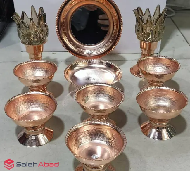 فروش عمده ظرف هفت سین مسی 9 پارچه