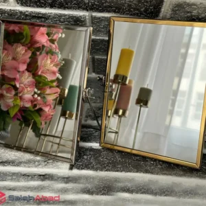 فروش عمده آینه هفت سین فلزی طلایی