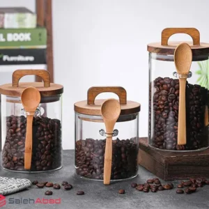 فروش عمده بانکه پیرکس درب چوبی دسته دار