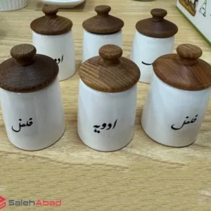 فروش عمده جا ادویه سرامیک تکست دار نورا