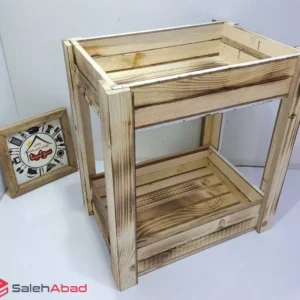 فروش عمده جای سیب زمینی پیاز چوبی 2 طبقه