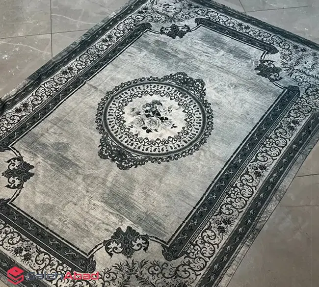 فروش عمده زیر سفره ای مخمل شانل طرح فرش