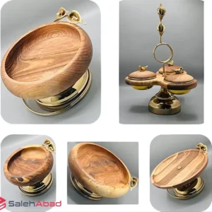 فروش عمده ظروف چوبی طرح گل شیپوری زیبا